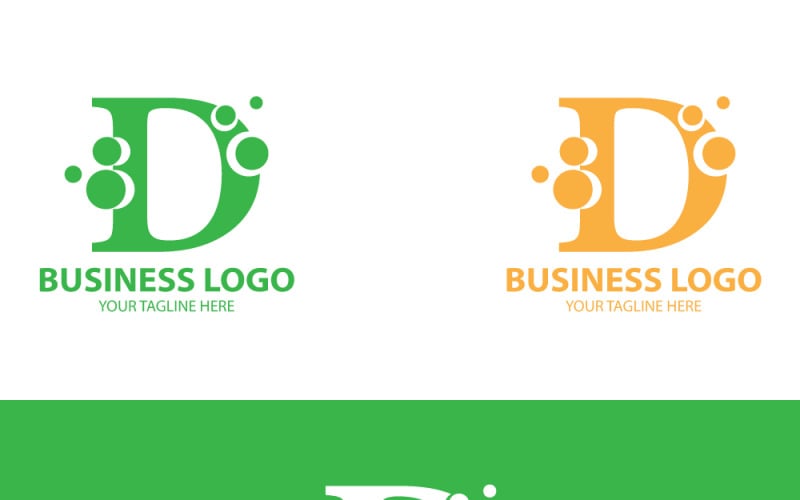 D-Buchstabe-Logo-Design Modernes Monogramm-Branding mit abstrakten Kreisen