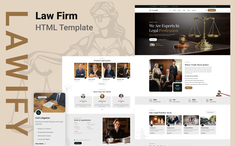 Lawify - Law Firm & Legal Services HTML Template