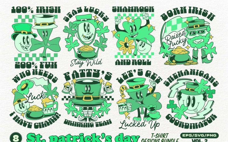 St. Patrick's Day T-shirt Designs Bundle Vol. 2