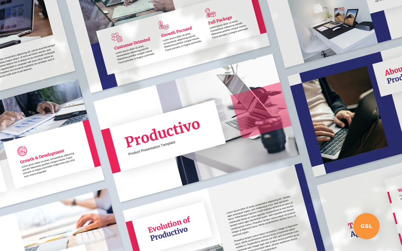 Productivo - Productpresentatie Google Slides-sjabloon