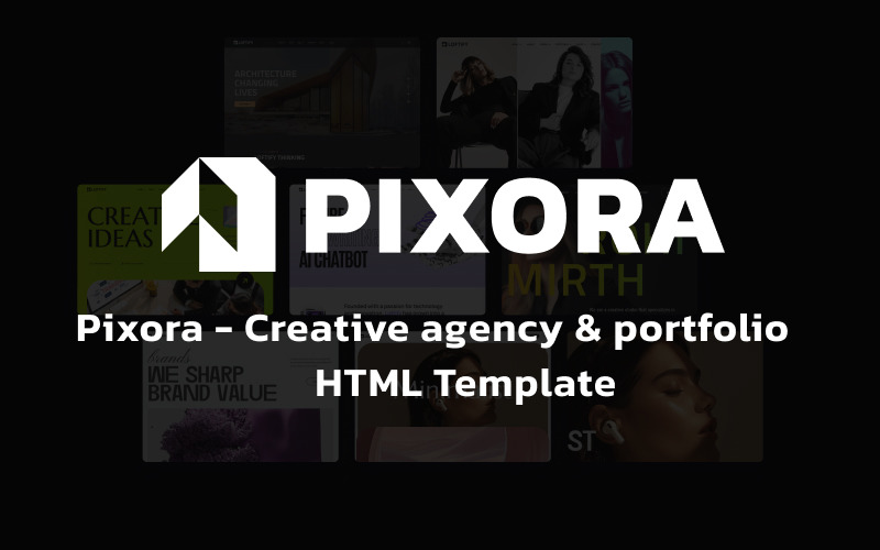 Pixora – HTML-шаблон творчого агентства та портфоліо