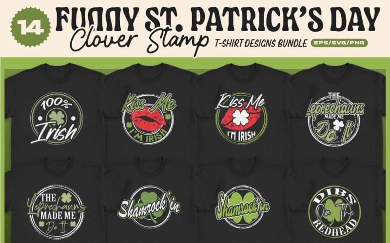 Funny St. Patrick's Days T-shirt Designs Bundle