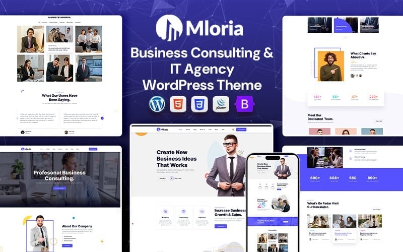 Mloria – WordPress-Theme für Unternehmensberatung und IT-Agentur