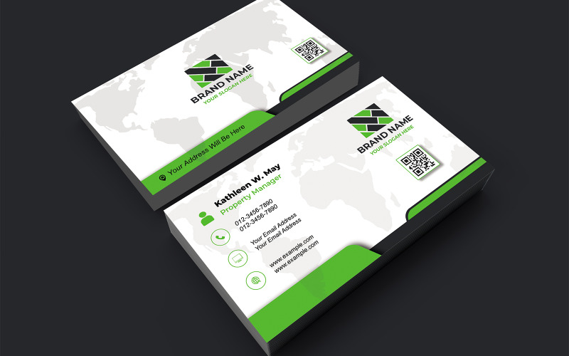 Multipurpose Business Card Template - E-card - Visiting Cards 808