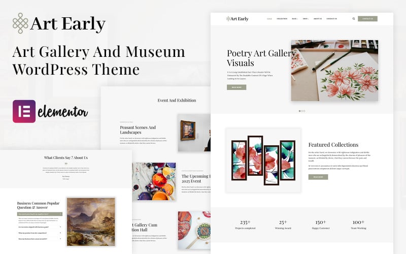 Art Early - Motyw WordPress dla galerii sztuki i muzeum