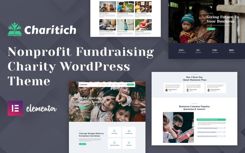 Charitich - NonProfit Fundraising Charity WordPress Theme