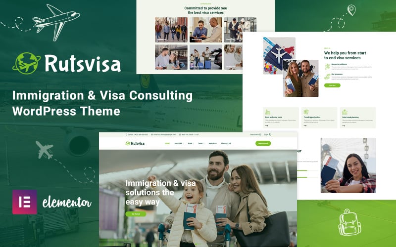 Rutsvisa – WordPress-Theme für Einwanderungs- und Visaberatung