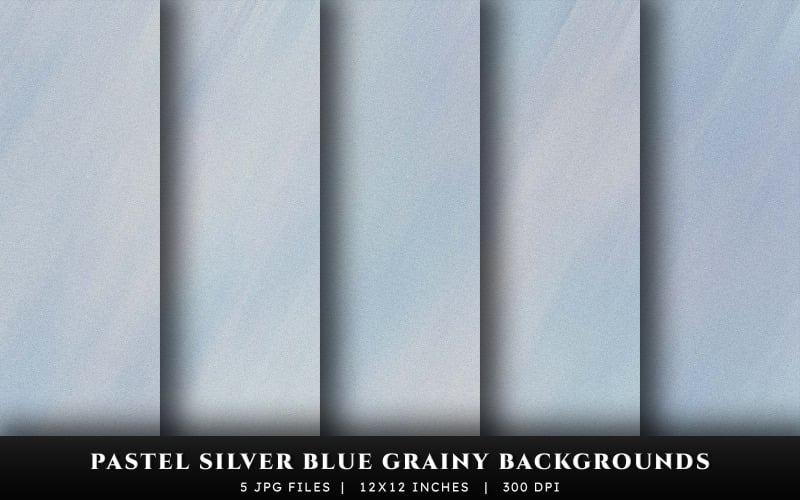 Pastel Silver Blue Grainy Texture Backgrounds