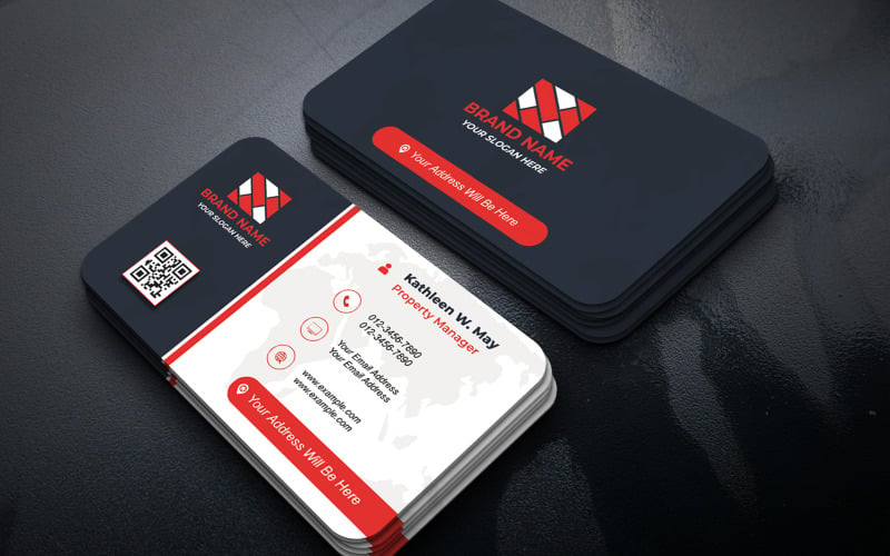 Multipurpose Business Card Template - E-card - Visiting Cards 818