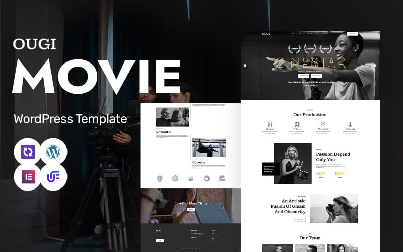 OUGI - Thème WordPress Elementor pour portfolio de cinéma et de réalisateur