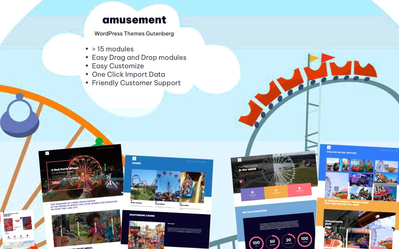 Amusement - Modèles WordPress réactifs pour le divertissement