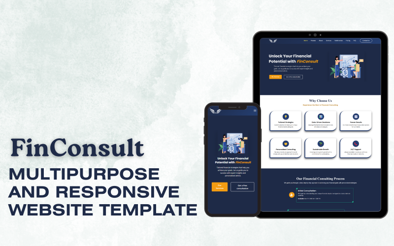 FinConsult - Finansal Danışmanlık Hizmetleri HTML Şablonu