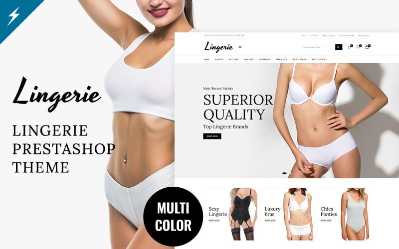 Thème réactif PrestaShop pour la lingerie et la mode