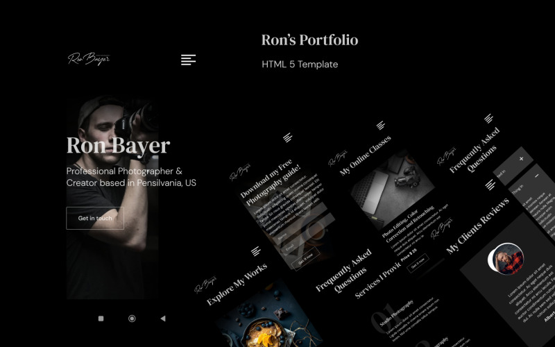 Ron's Portfolio - Fotograf Portfolio HTML5 Mall