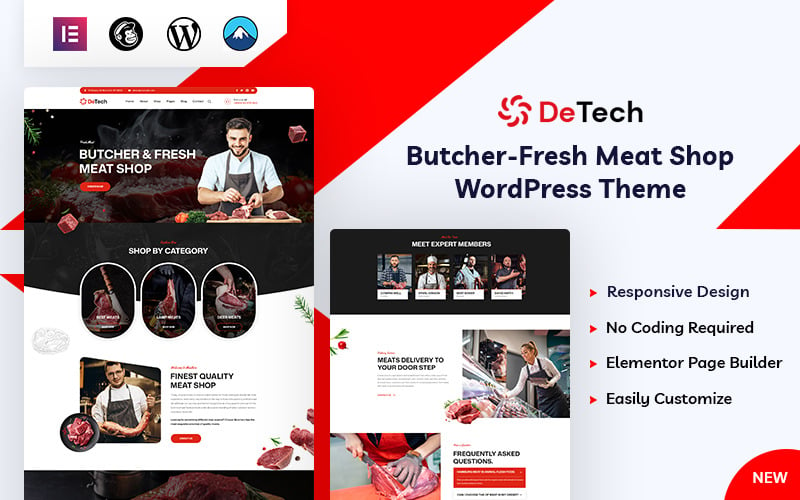 Detech - Butcher & Fresh Meat WordPress-tema