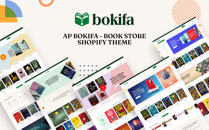 Ap Bokifa - Motyw sklepu z książkami Shopify