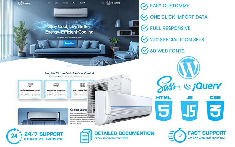 Airvana - Air Conditioning WordPress Theme