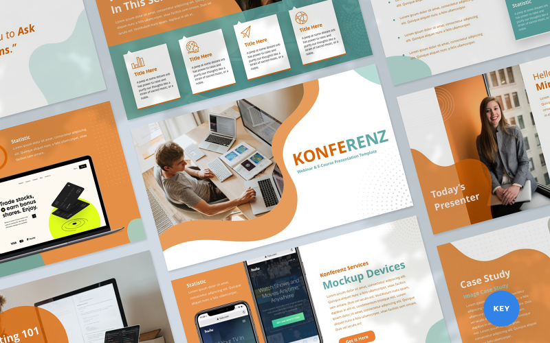 Konferenz - Webinar and Ecourse Keynote Template