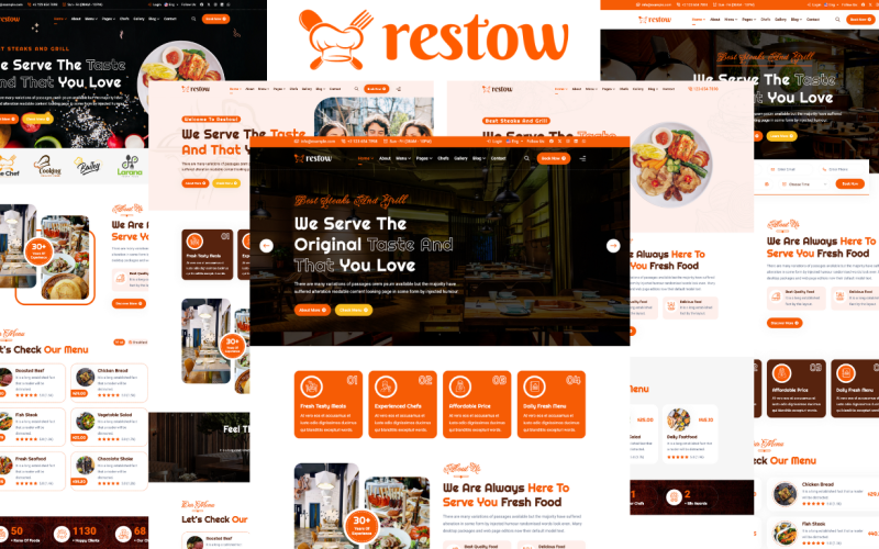 Restow - HTML5-шаблон ресторана