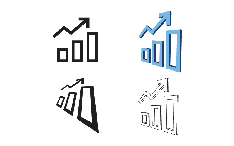 Ícone de investimento financeiro empresarial Design de logotipo v.2