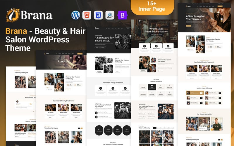 Brana - Tema WordPress para salão de beleza e cabeleireiro