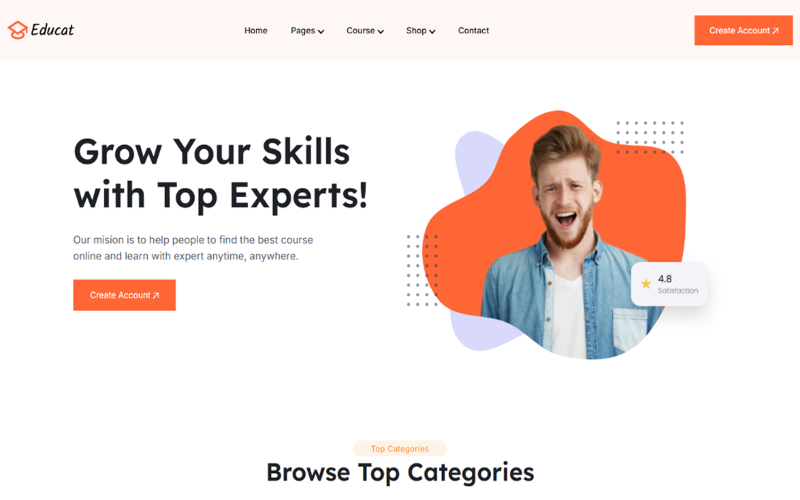 Educat - Learning Course HTML Website Template