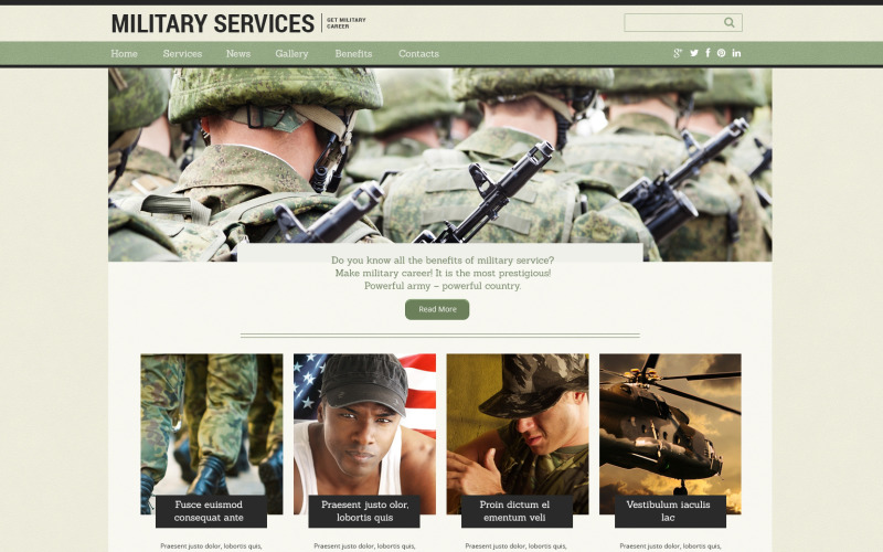 Template Drupal Militar