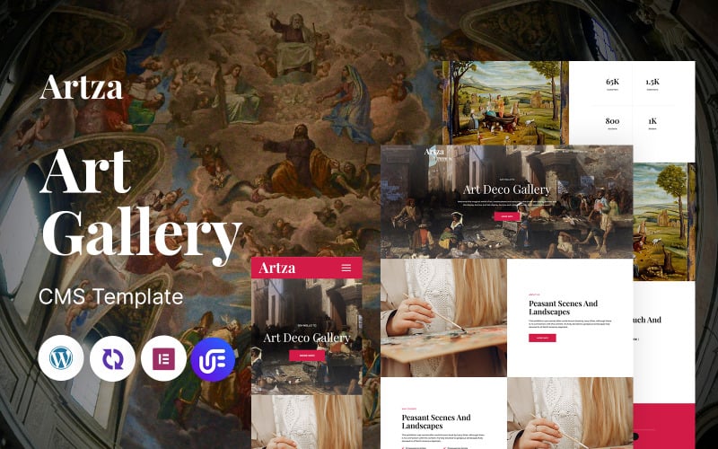 Artza - Tema WordPress reattivo multiuso per gallerie d'arte e musei