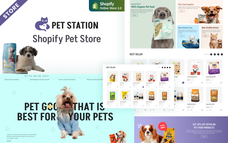 Pet Station – Kisállat- és állatvásárló Shopify téma