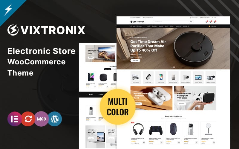 Vixtronix - Elektronikbutik WooCommerce-tema