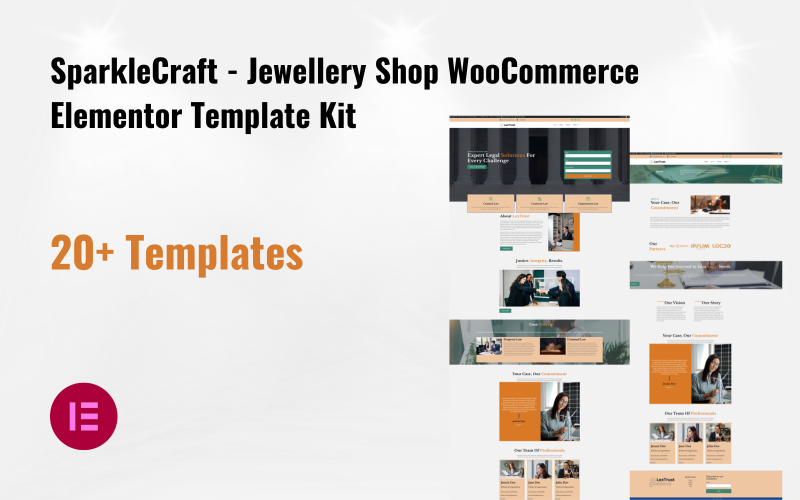 LexTrust - Kit de plantillas Elementor para bufetes de abogados
