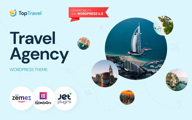 TopTravel - Modèle de réservation d'agence de voyage à thème WordPress