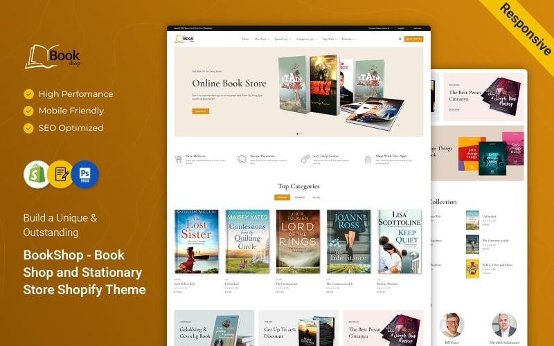 BookShop - Book Store and Stationary Store Shopify Theme