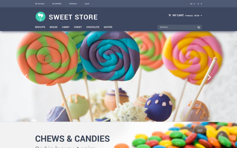 Candy Web Store 线上购物 Theme