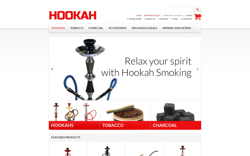 Exclusieve Hookah-producten VirtueMart-sjabloon