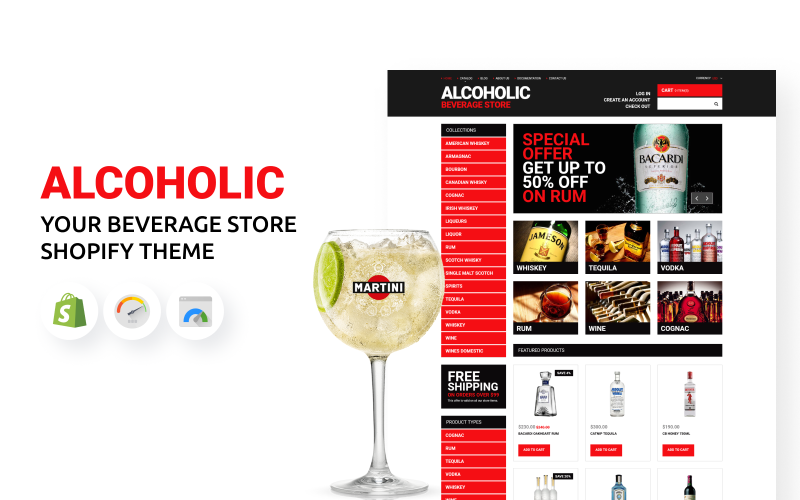 Tema de Shopify para tu tienda de bebidas