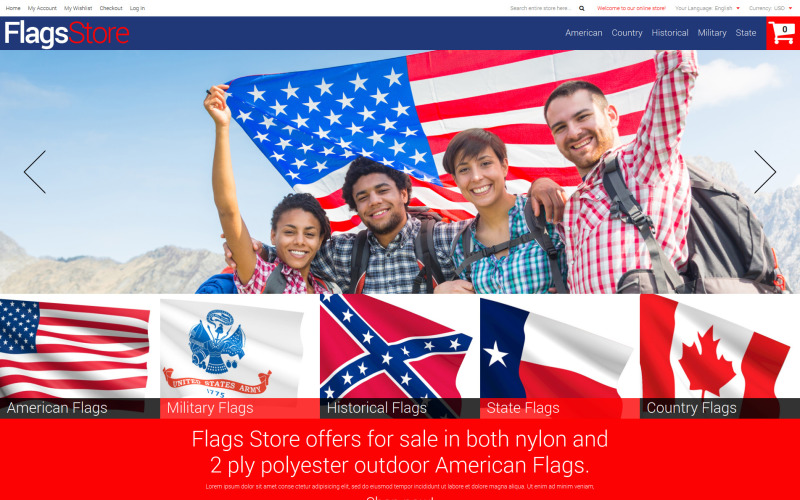 Tema Flags Shop Magento