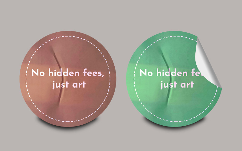 Sticker Mockup PSD Template Design