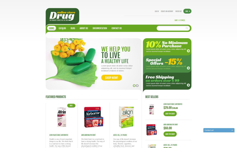 Drug Store Healthcare Shopify-tema