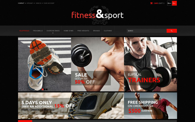 Ejercicio Fitness Gear Tema de PrestaShop