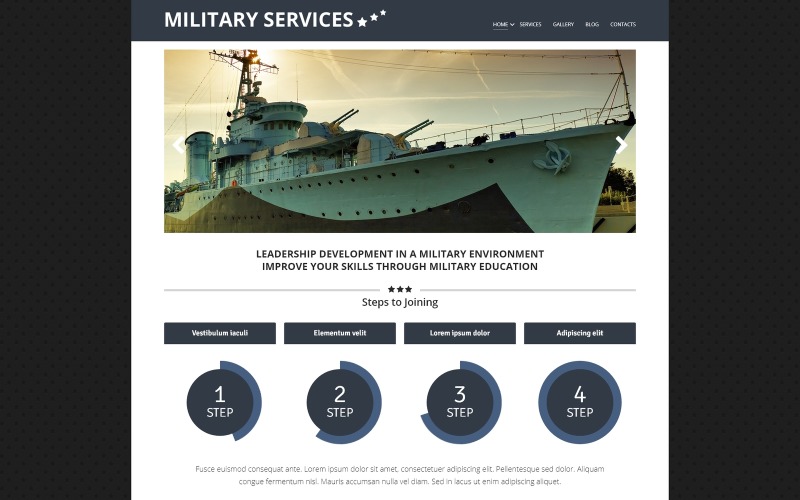 Modello Joomla per ambiente militare