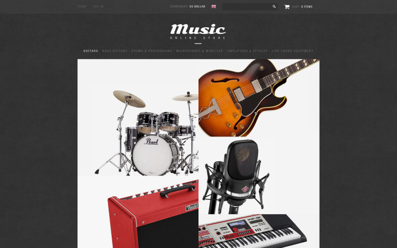 Muziekwinkel ZenCart-sjabloon
