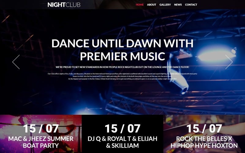 Night Club - Night Club Tiszta Joomla sablon