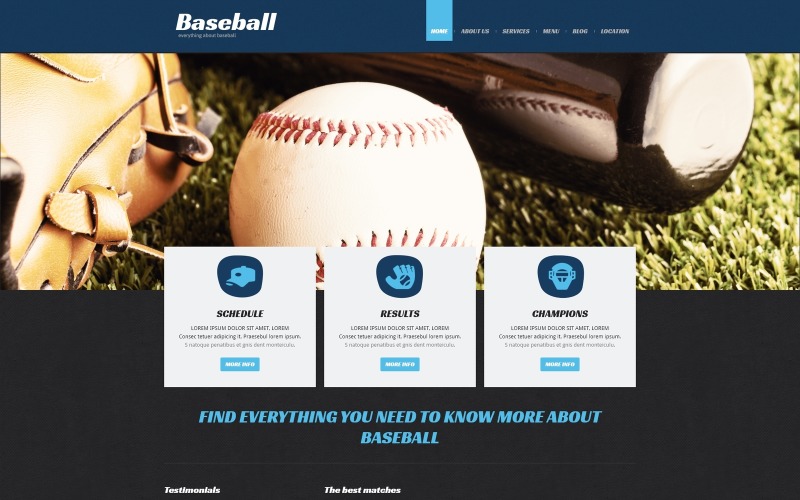 Baseball Responsive Joomla-mall