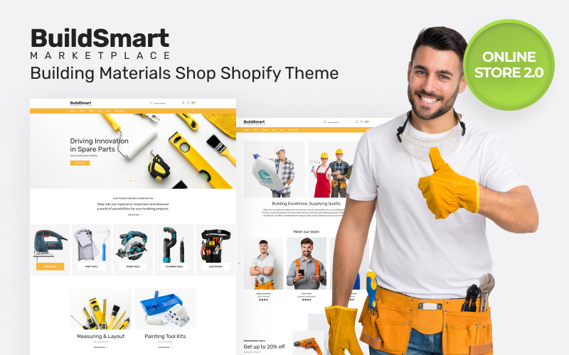 BuildSmart – Інтернет-магазин будівельних матеріалів 2.0 Тема Shopify
