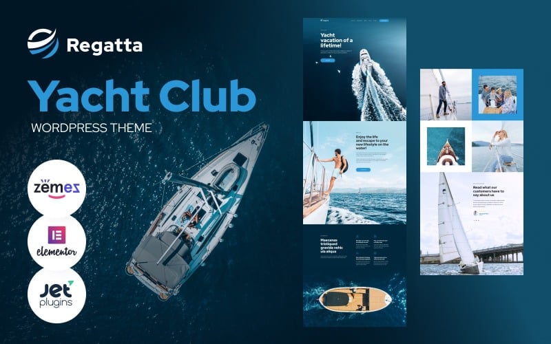Regata - Tema WordPress Elementor do Yacht Club