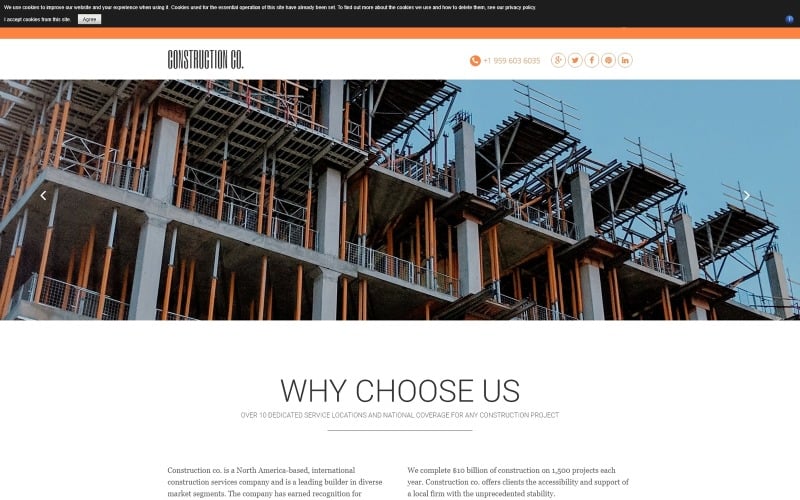 Construction Co. -建筑代理现代Joomla模板