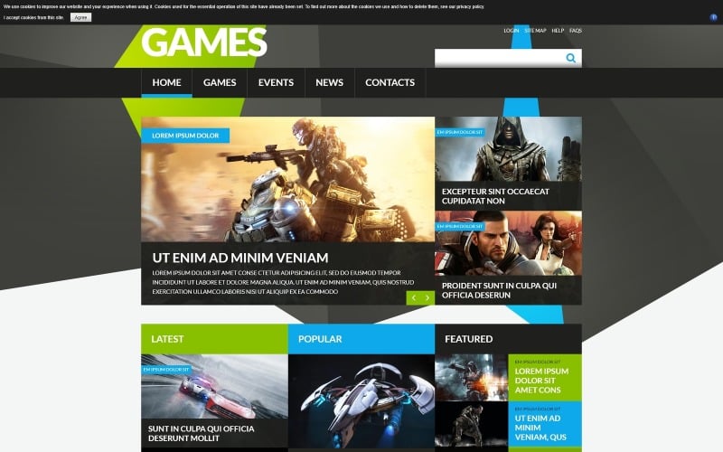 Plantilla Joomla adaptable para portal de juegos