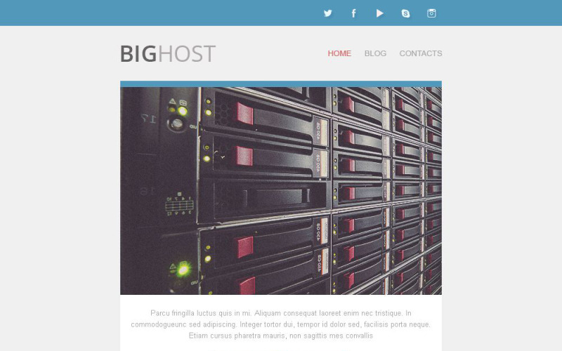 Hosting Responsive Nieuwsbrief Template