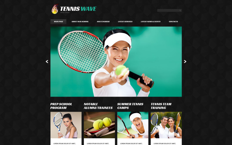 Responsives WordPress-Theme für Tennis